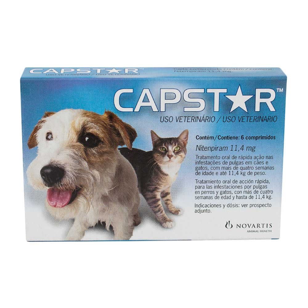 CAPSTAR 11.4 MG AZUL 1 A 11 KG CAPSTAR 11.4 MG AZUL 1 A 11 KG - Antiparasitários - Tratamentos para cão