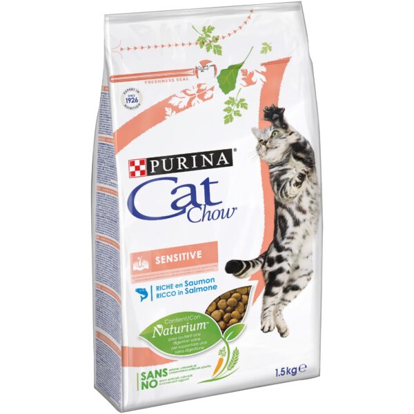 CAT CHOW SENSITIVE 1.5 KG - Alimentação para gatos - Produtos para gato