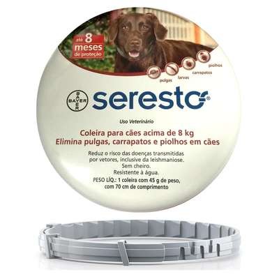 COLEIRA SERESTO 70 CM CAO (VERMELHA) - Antiparasitários - Tratamentos para cão