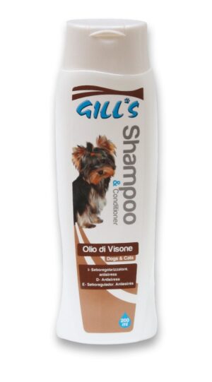 GILL'S CHAMPO CONDICIONADOR OLEO VISON 200 ML - Champoo para cão - Produtos para cão