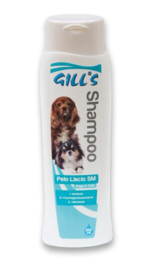 GILL'S CHAMPO PELO LISO PEQ 200 ML - Champoo para cão - Produtos para cão