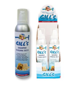 GILL'S CHAMPO SECO ESPUMA 250 ML - Champoo para cão - Produtos para cão