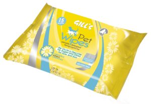 GILL´S TOALHETES 15 PCS CAMOMILA - Higiene para cão - Toalhetes para cão