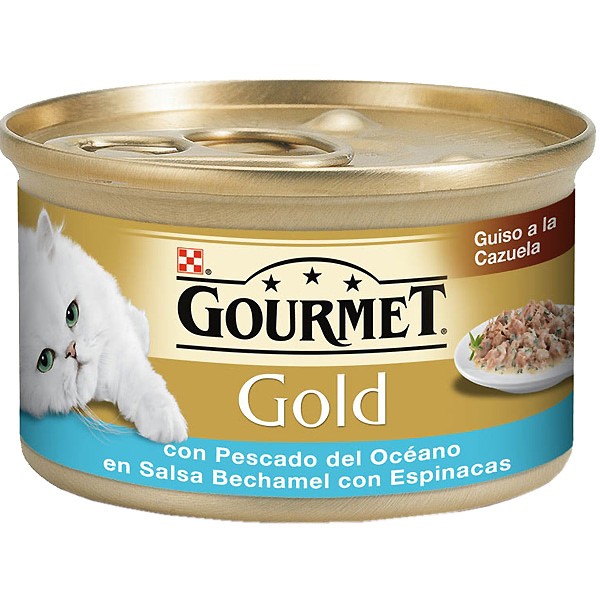 PU GOLD BECHAMEL PX OCEANO + ESPINAF 85 GR PU GOLD BECHAMEL PX OCEANO + ESPINAF 85 GR - Alimentação Humida para gatos - Purina Gold