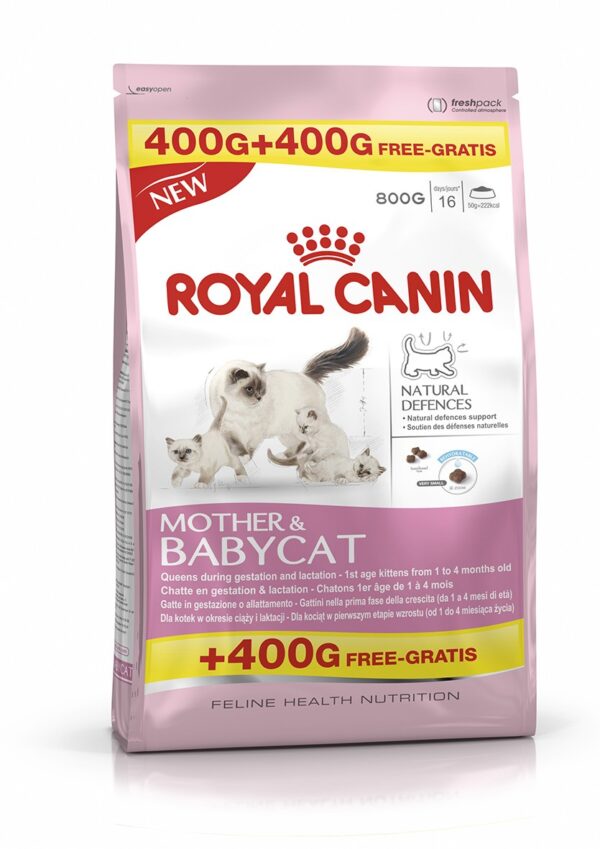 ROYAL CANIN MOTHER & BABYCAT 400 + 400 GR - Alimentação para gatos - Royal Canin