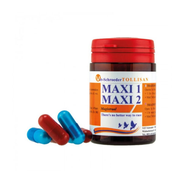 TOLLISAN MAXI 1+2 (10 CAPS) - Produtos para pombos - Vet-Schroeder + Tollisan
