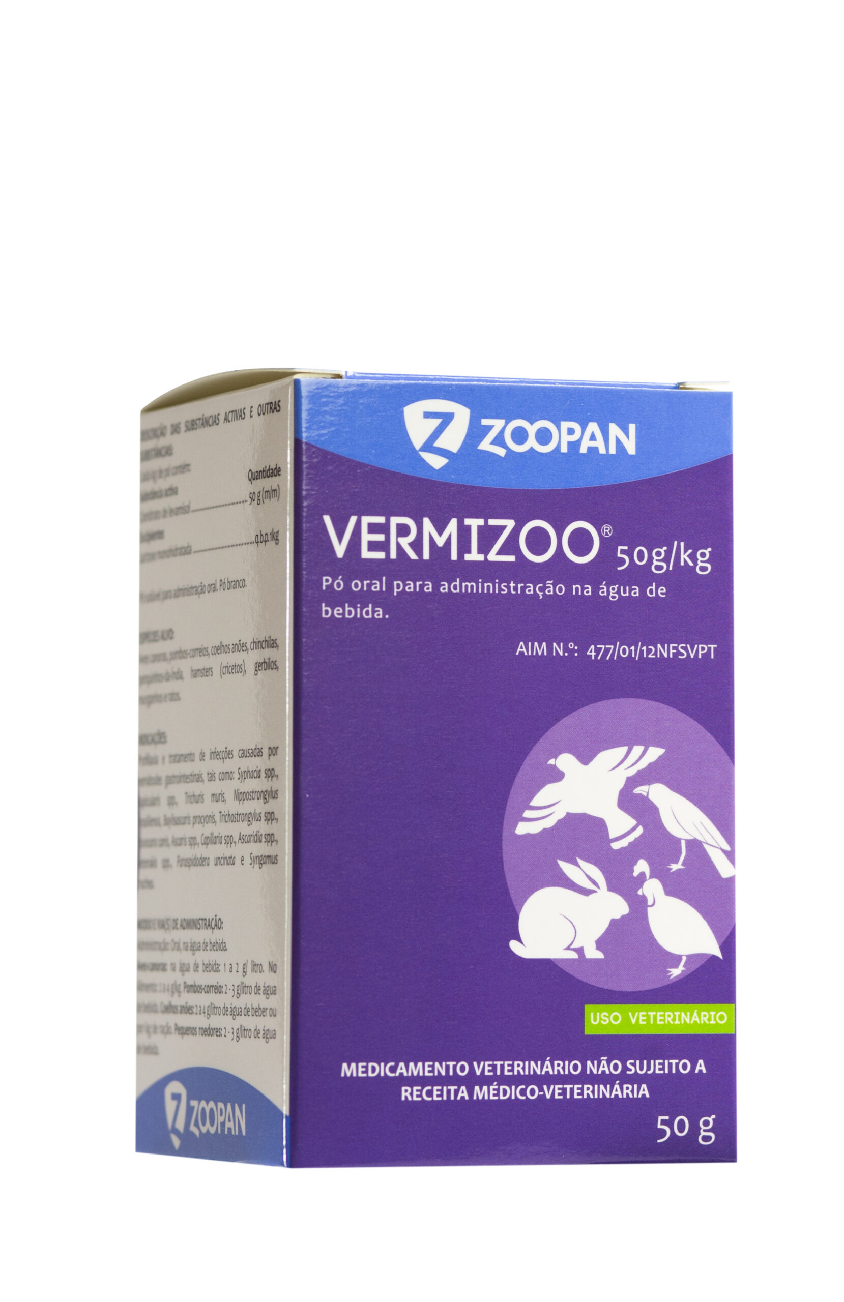 ZOO VERMIZOO PO 50 GR ZOO VERMIZOO PO 50 GR - Produtos para pombos - Zoopan